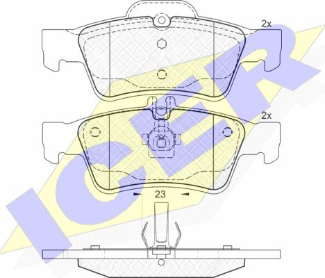 Icer 181576 - Тормозные колодки, дисковые, комплект autospares.lv