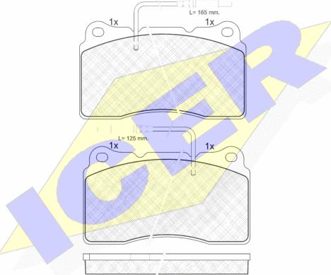 Icer 181699 - Тормозные колодки, дисковые, комплект autospares.lv