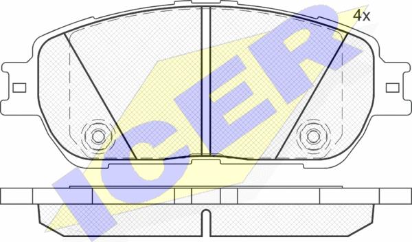 Icer 181690 - Тормозные колодки, дисковые, комплект autospares.lv