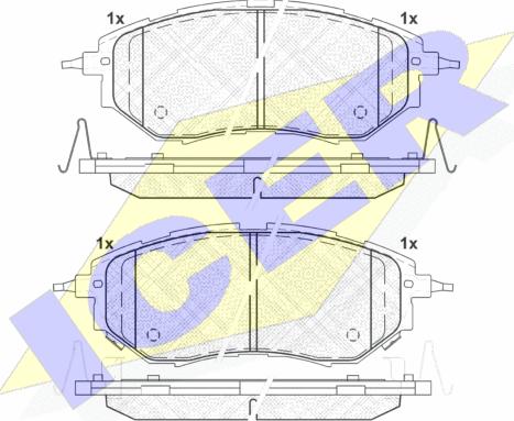 Icer 181697 - Тормозные колодки, дисковые, комплект autospares.lv