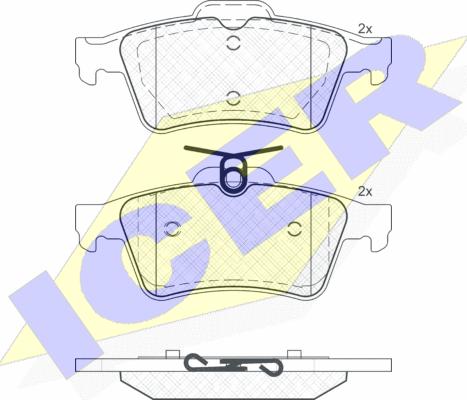 Icer 181651-200 - Тормозные колодки, дисковые, комплект autospares.lv