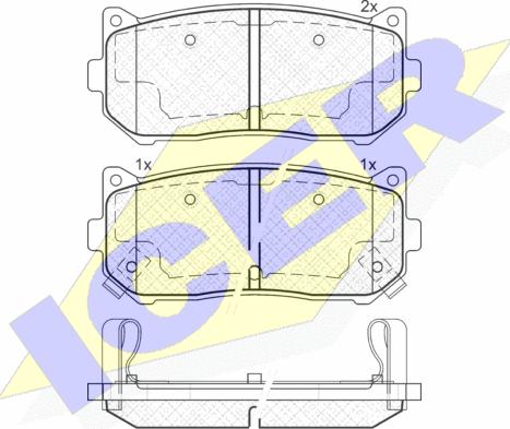 Icer 181669 - Тормозные колодки, дисковые, комплект autospares.lv