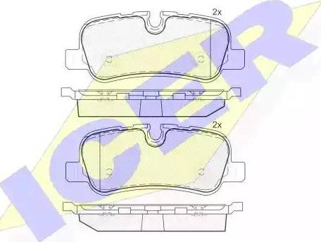 Icer 181661 - Тормозные колодки, дисковые, комплект autospares.lv