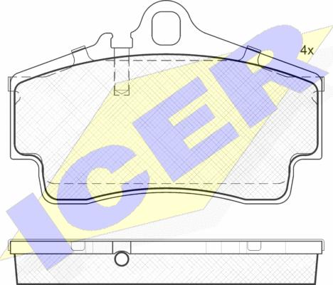 Icer 181619 - Тормозные колодки, дисковые, комплект autospares.lv