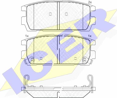 Icer 181615 - Тормозные колодки, дисковые, комплект autospares.lv