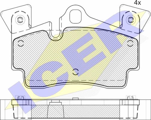 Icer 181611-203 - Тормозные колодки, дисковые, комплект autospares.lv