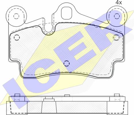 Icer 181611 - Тормозные колодки, дисковые, комплект autospares.lv