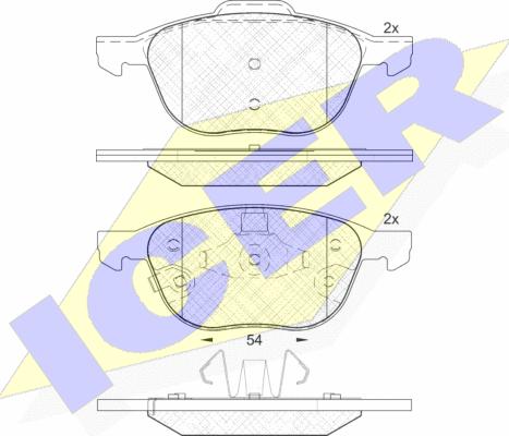 Icer 181617-203 - Тормозные колодки, дисковые, комплект autospares.lv