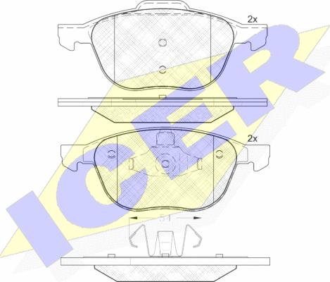 Icer 181617-202 - Тормозные колодки, дисковые, комплект autospares.lv