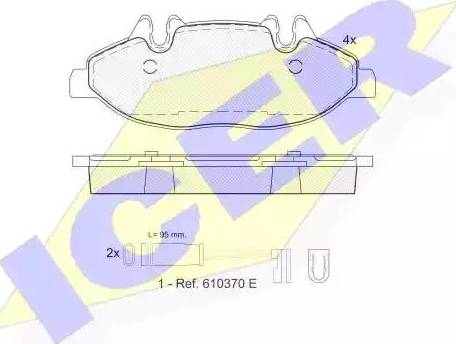 Icer 181675 - Тормозные колодки, дисковые, комплект autospares.lv