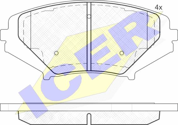 Icer 181670 - Тормозные колодки, дисковые, комплект autospares.lv