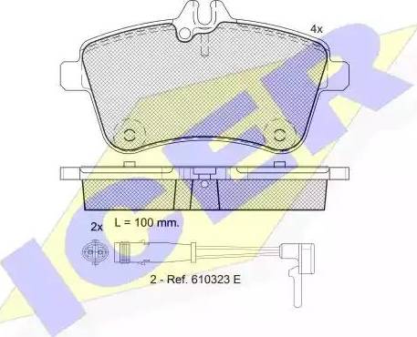 Icer 181677 - Тормозные колодки, дисковые, комплект autospares.lv