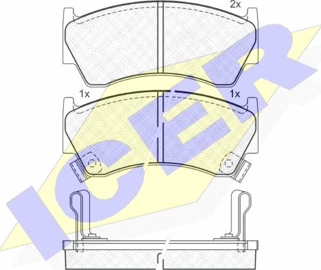 Icer 181094 - Тормозные колодки, дисковые, комплект autospares.lv