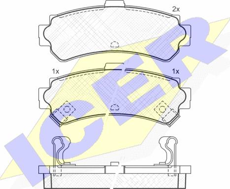 Icer 181095 - Тормозные колодки, дисковые, комплект autospares.lv