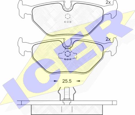 Icer 181051 - Тормозные колодки, дисковые, комплект autospares.lv