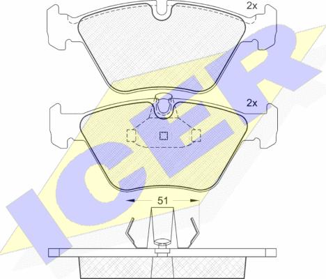 Icer 181140 - Тормозные колодки, дисковые, комплект autospares.lv