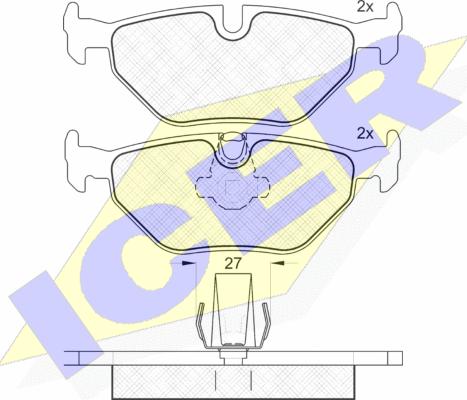 Icer 181141 - Тормозные колодки, дисковые, комплект autospares.lv