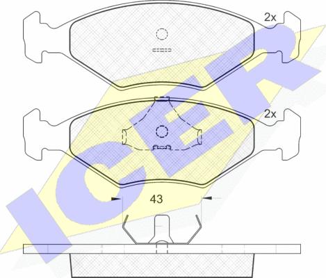 Icer 181148 - Тормозные колодки, дисковые, комплект autospares.lv