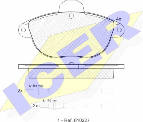 Icer 181154 - Тормозные колодки, дисковые, комплект autospares.lv