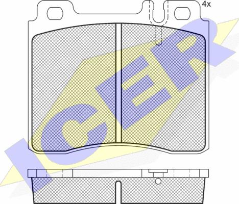 Icer 181158-396 - Тормозные колодки, дисковые, комплект autospares.lv