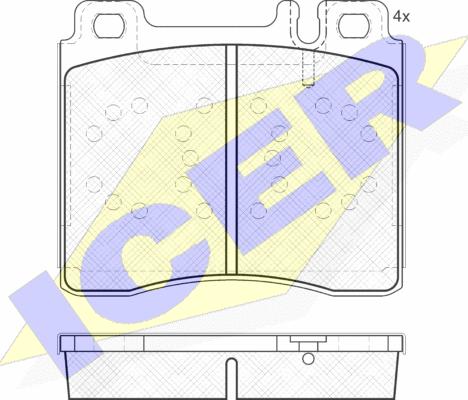 Icer 181158 - Тормозные колодки, дисковые, комплект autospares.lv