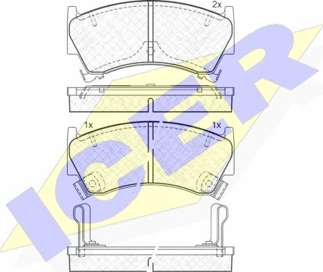 Icer 181153 - Тормозные колодки, дисковые, комплект autospares.lv