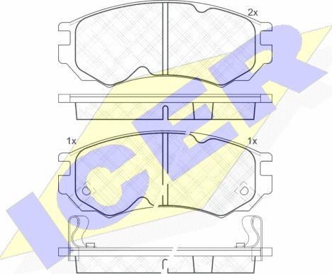 Icer 181106 - Тормозные колодки, дисковые, комплект autospares.lv