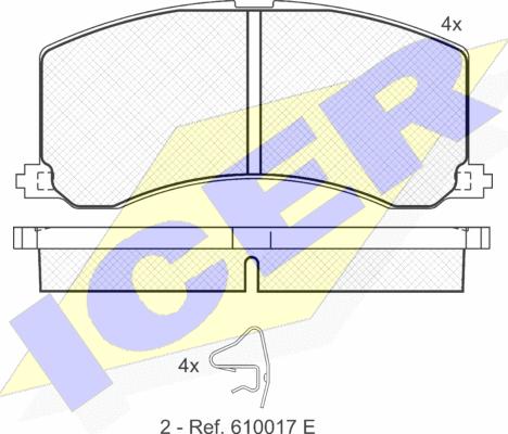 Icer 181116 - Тормозные колодки, дисковые, комплект autospares.lv