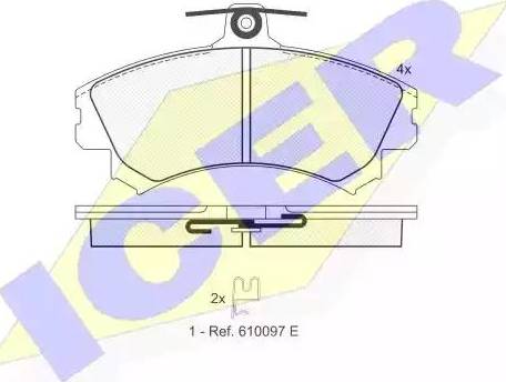 Icer 181118 - Тормозные колодки, дисковые, комплект autospares.lv