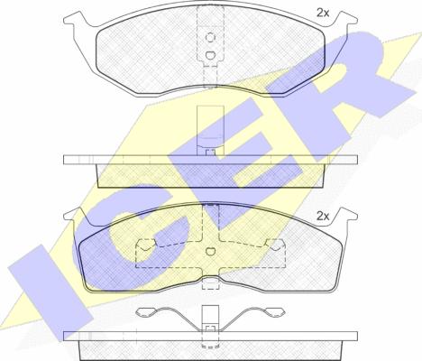 Icer 181113 - Тормозные колодки, дисковые, комплект autospares.lv