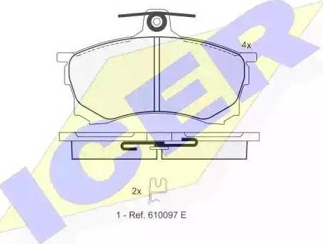 Icer 181117 - Тормозные колодки, дисковые, комплект autospares.lv