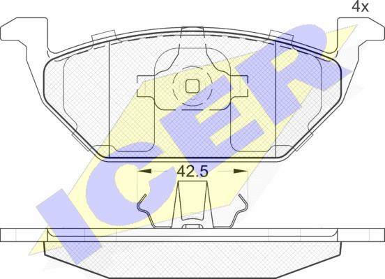 Icer 181184 - Тормозные колодки, дисковые, комплект autospares.lv