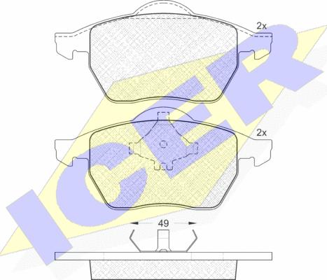 Icer 181139 - Тормозные колодки, дисковые, комплект autospares.lv