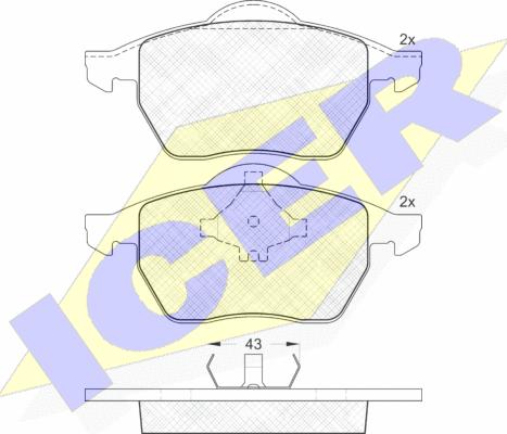 Icer 181131 - Тормозные колодки, дисковые, комплект autospares.lv