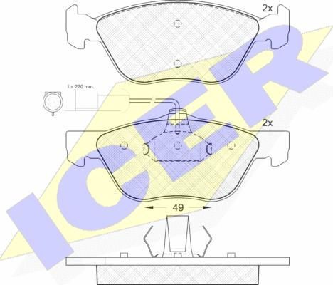 Icer 181125 - Тормозные колодки, дисковые, комплект autospares.lv