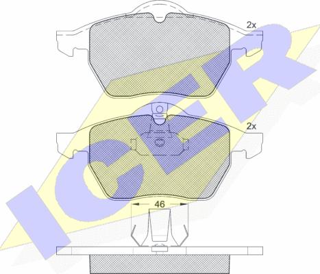 Icer 181128 - Тормозные колодки, дисковые, комплект autospares.lv