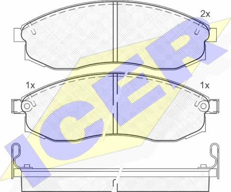 Icer 181179 - Тормозные колодки, дисковые, комплект autospares.lv