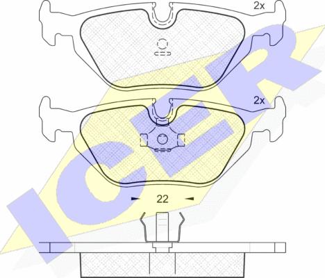 Icer 181174 - Тормозные колодки, дисковые, комплект autospares.lv