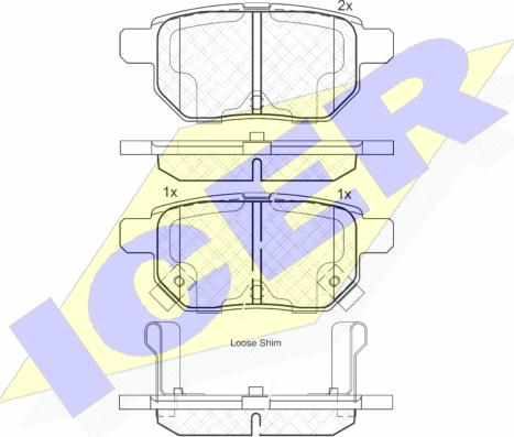 Icer 181899 - Тормозные колодки, дисковые, комплект autospares.lv