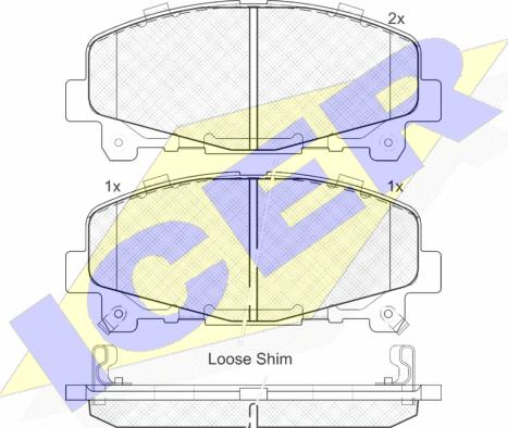 Icer 181894 - Тормозные колодки, дисковые, комплект autospares.lv