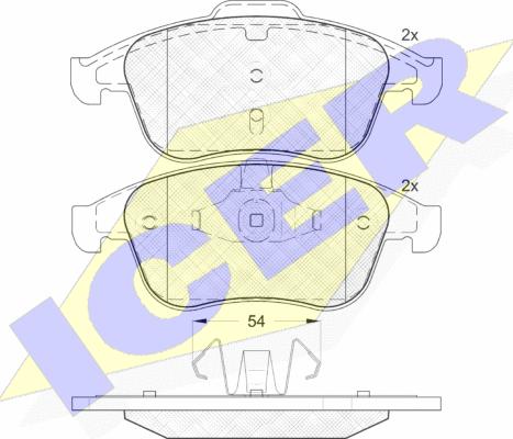 Icer 181918 - Тормозные колодки, дисковые, комплект autospares.lv