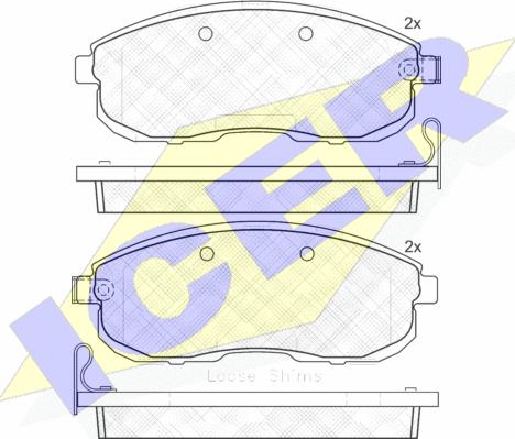 Icer 181882-200 - Тормозные колодки, дисковые, комплект autospares.lv