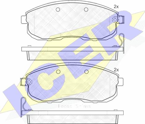 Icer 181882 - Тормозные колодки, дисковые, комплект autospares.lv