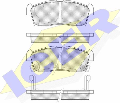 Icer 181833-203 - Тормозные колодки, дисковые, комплект autospares.lv