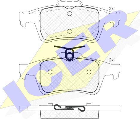 Icer 181825 - Тормозные колодки, дисковые, комплект autospares.lv