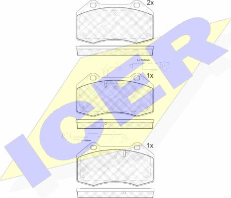 Icer 181879-203 - Тормозные колодки, дисковые, комплект autospares.lv