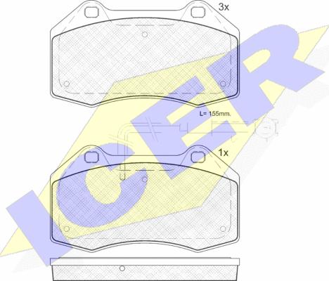 Icer 181879 - Тормозные колодки, дисковые, комплект autospares.lv