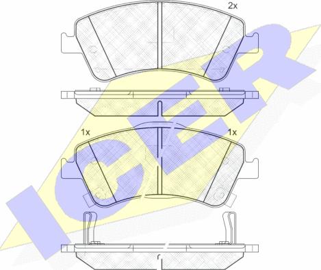 Icer 181871 - Тормозные колодки, дисковые, комплект autospares.lv