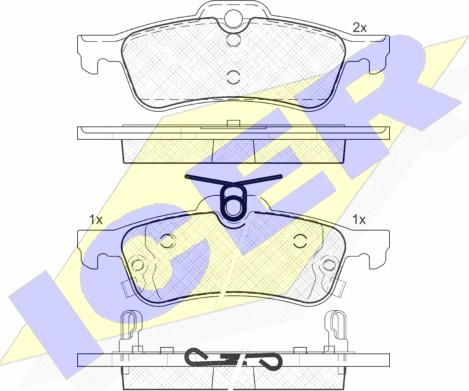 Icer 181878 - Тормозные колодки, дисковые, комплект autospares.lv