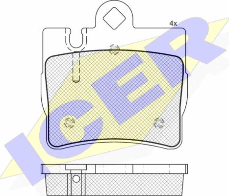 Icer 181390-396 - Тормозные колодки, дисковые, комплект autospares.lv